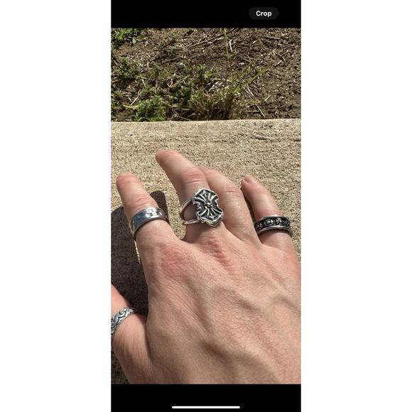 Infinity Shield Ring Sterling Silver .925 - Picture 2 of 2